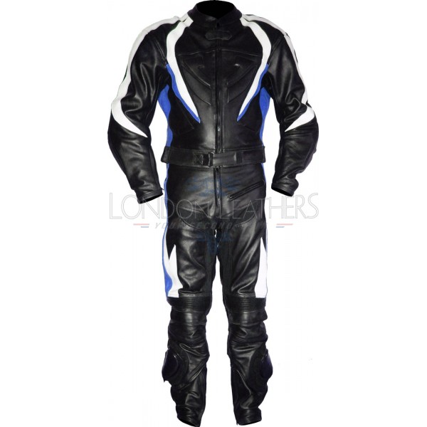 RTX Transformer Blue Pro Leather Motorcycle Suit